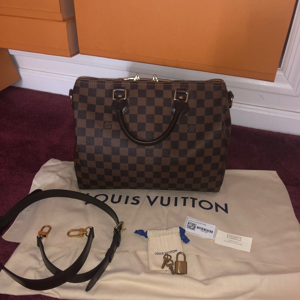 Louis Vuitton Speedy Bandouliere 30 Damier Ebene